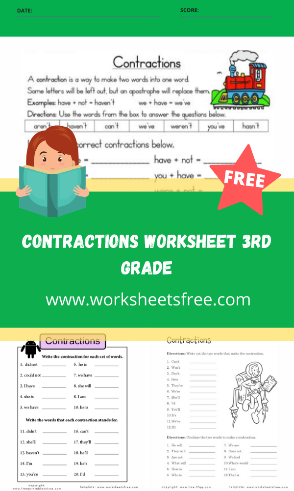 60+ Interactive Contractions Worksheets 3Rd Grade 3