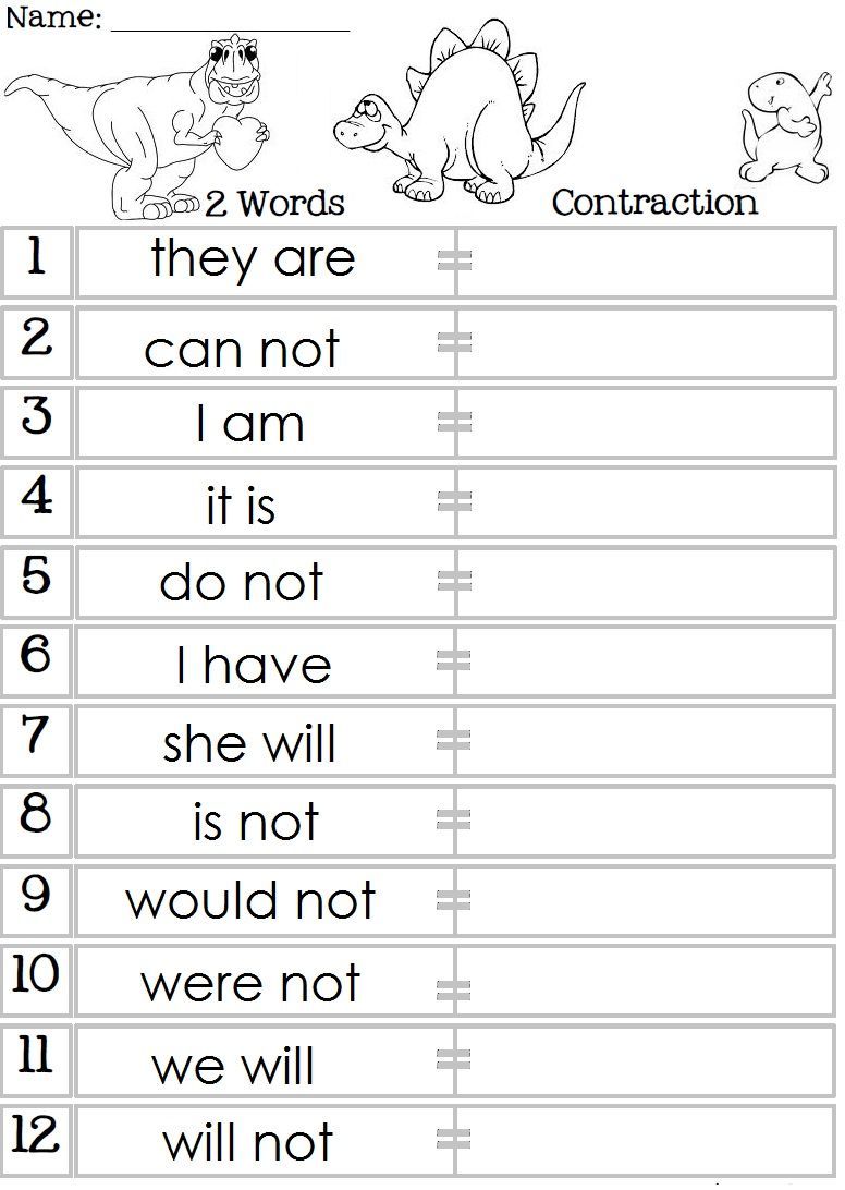 60+ Interactive Contractions Worksheets 3Rd Grade 30