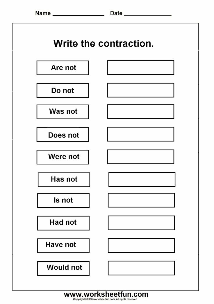 60+ Interactive Contractions Worksheets 3Rd Grade 35