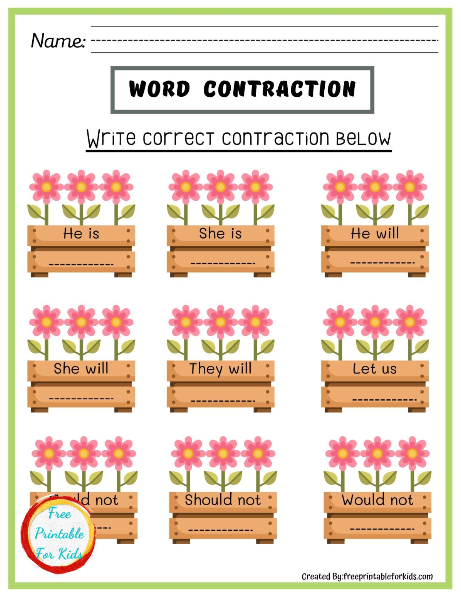 60+ Interactive Contractions Worksheets 3Rd Grade 37