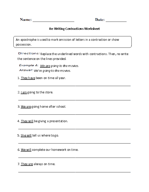 60+ Interactive Contractions Worksheets 3Rd Grade 39