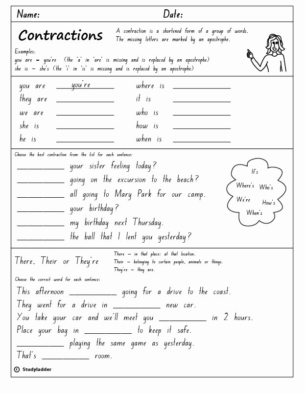 60+ Interactive Contractions Worksheets 3Rd Grade 46