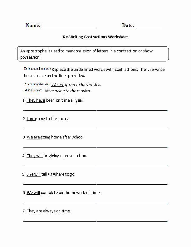 60+ Interactive Contractions Worksheets 3Rd Grade 49