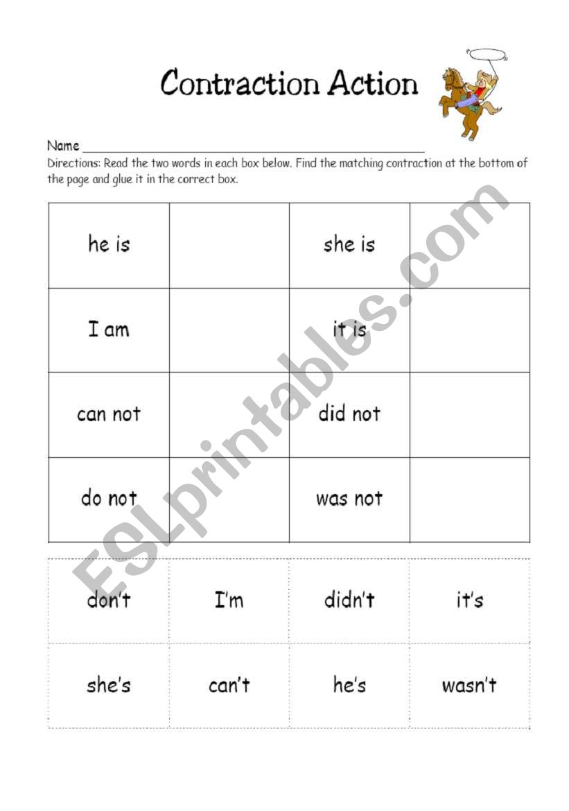 60+ Interactive Contractions Worksheets 3Rd Grade 50