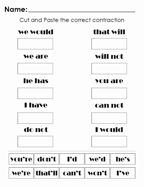 60+ Interactive Contractions Worksheets 3Rd Grade 54