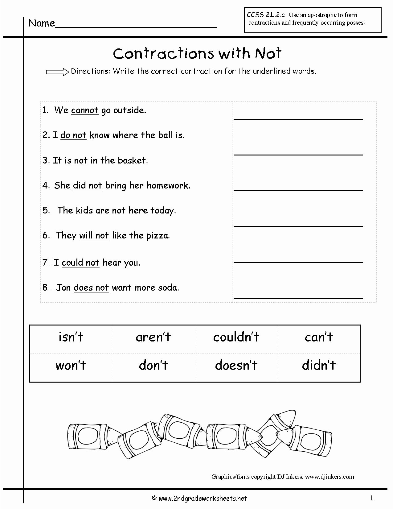 60+ Interactive Contractions Worksheets 3Rd Grade 65