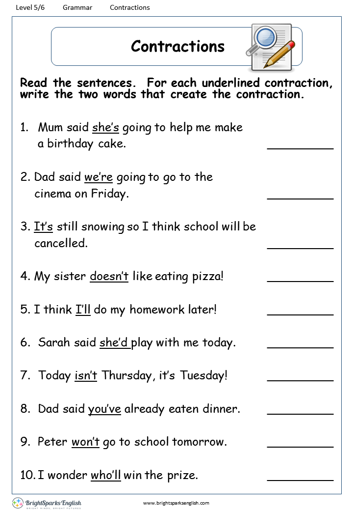 60+ Interactive Contractions Worksheets 3Rd Grade 79