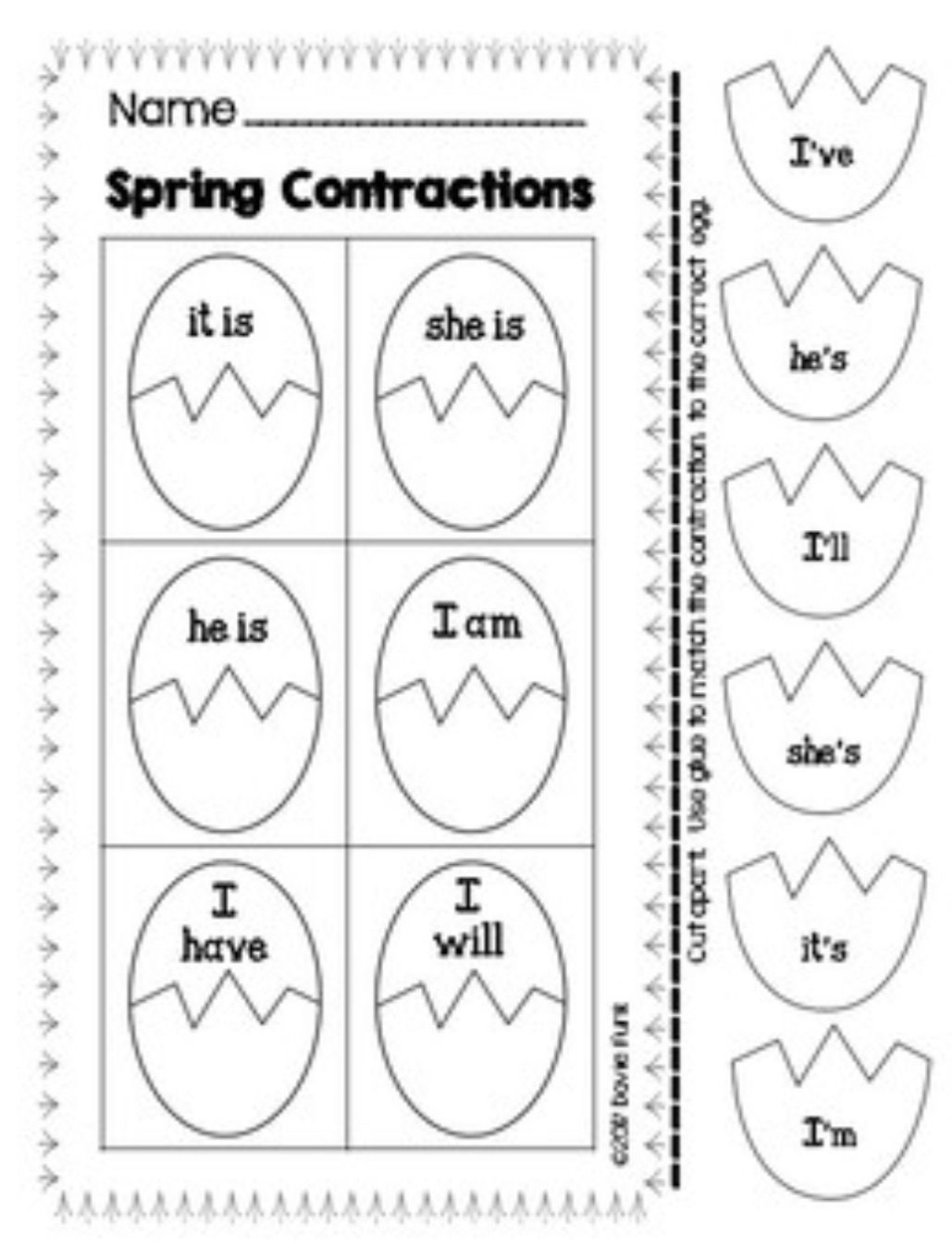 60+ Interactive Contractions Worksheets 3Rd Grade 85