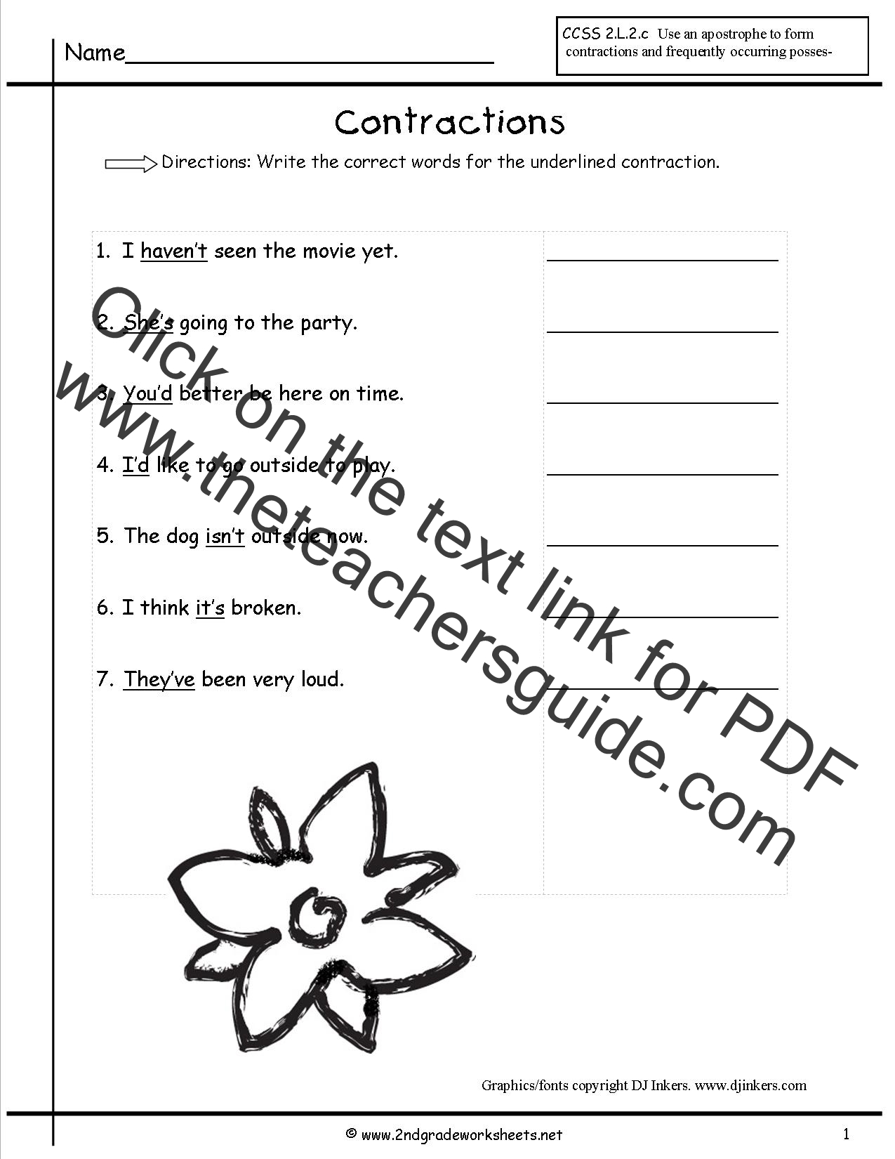 60+ Interactive Contractions Worksheets 3Rd Grade 91