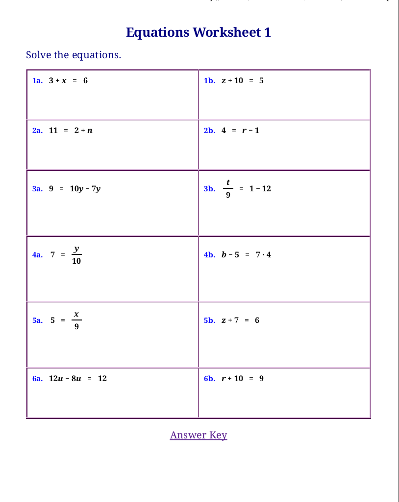 Algebra 1 Review Worksheets 23