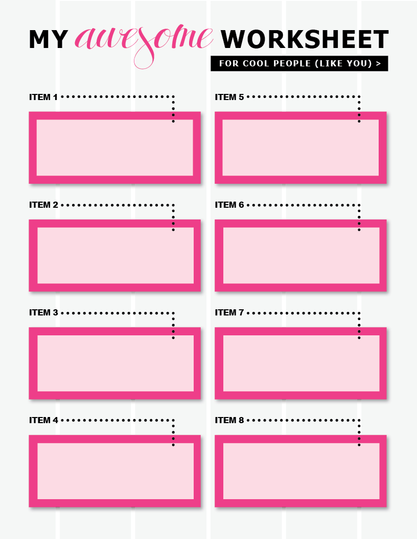 Customizable 60+ Create Your Own Worksheet 2