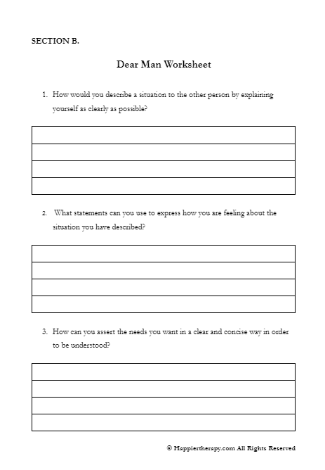 Dear Man Worksheet Pdf 30