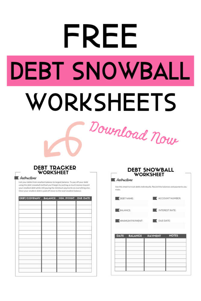 Debt Snowball Method Worksheet 20