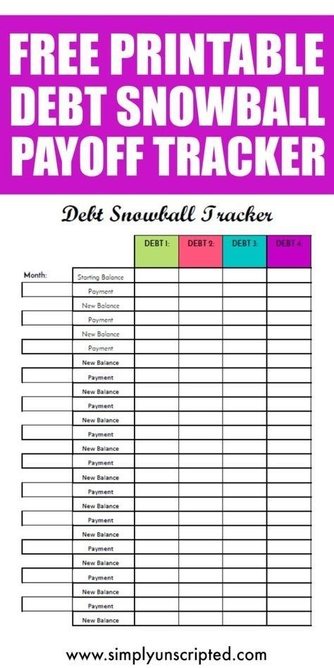 Debt Snowball Method Worksheet 27