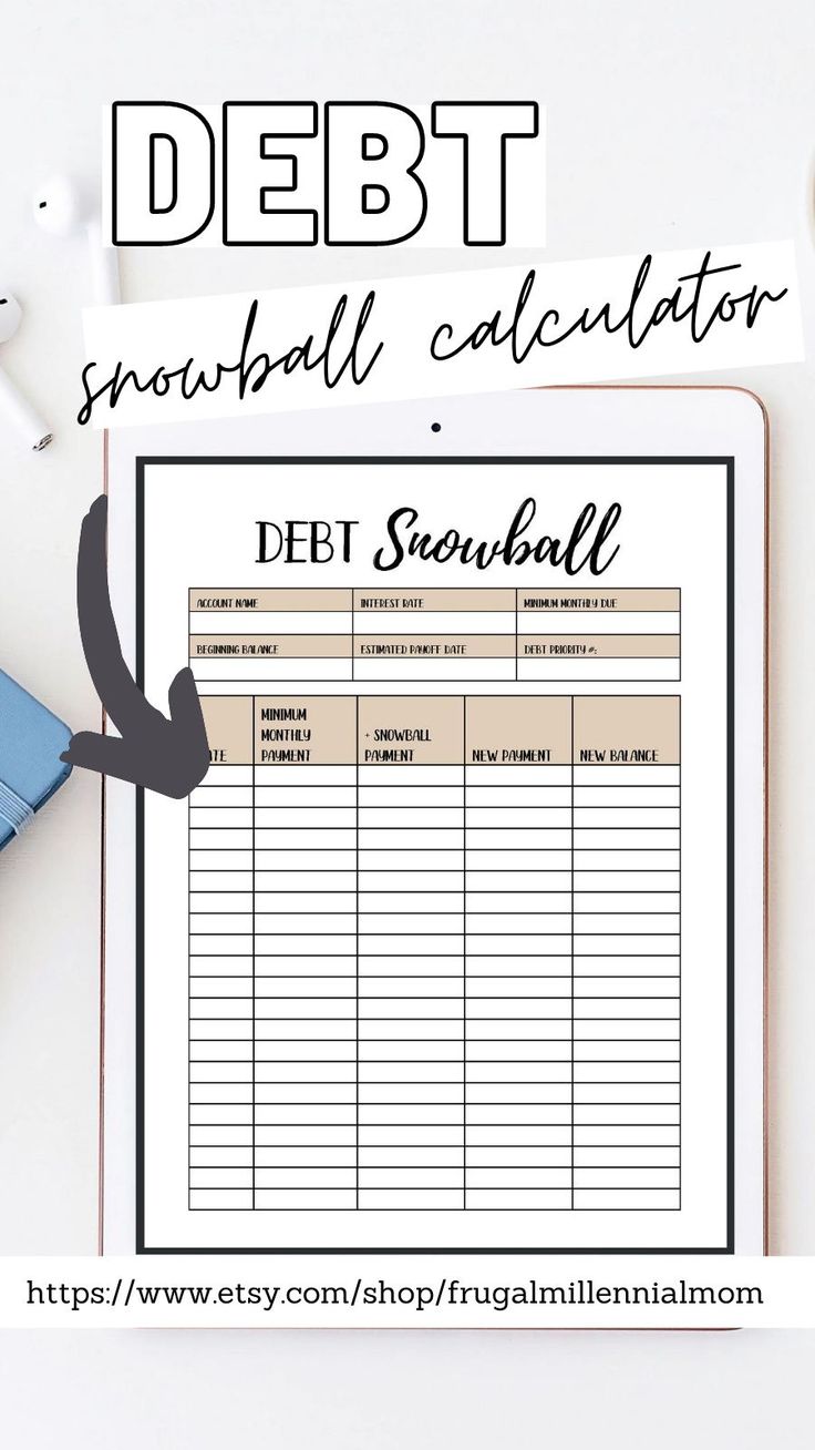 Debt Snowball Method Worksheet 34