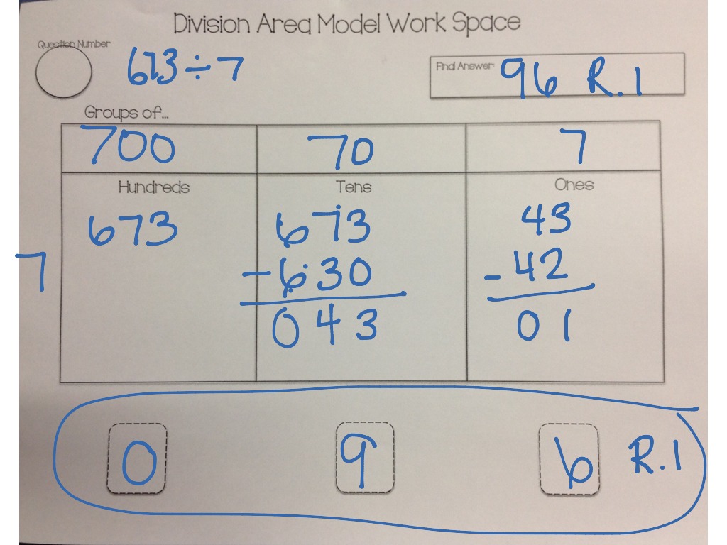 Division Area Model Worksheet 44