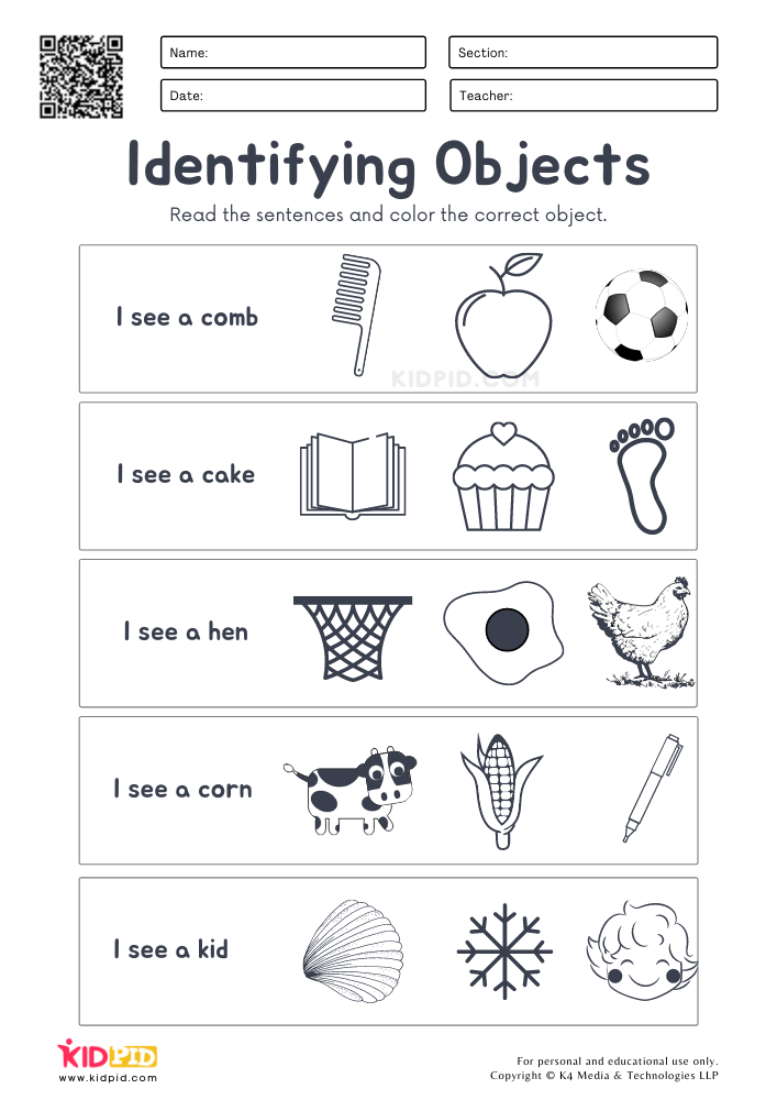 Find The Object Worksheets 36