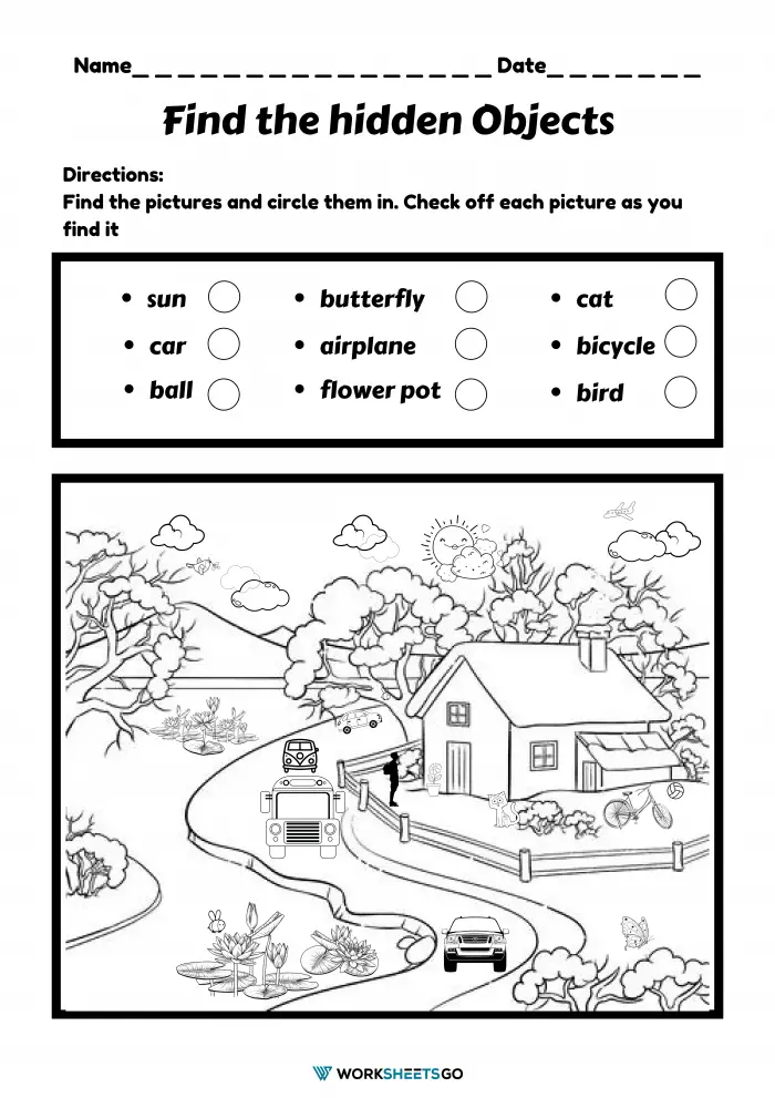 Find The Object Worksheets 78