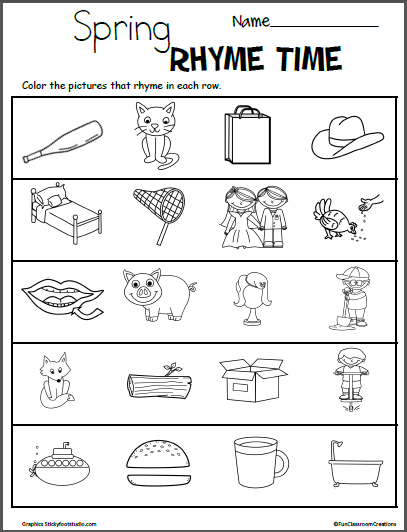 Fresh Rhyme Worksheets For Preschool 102