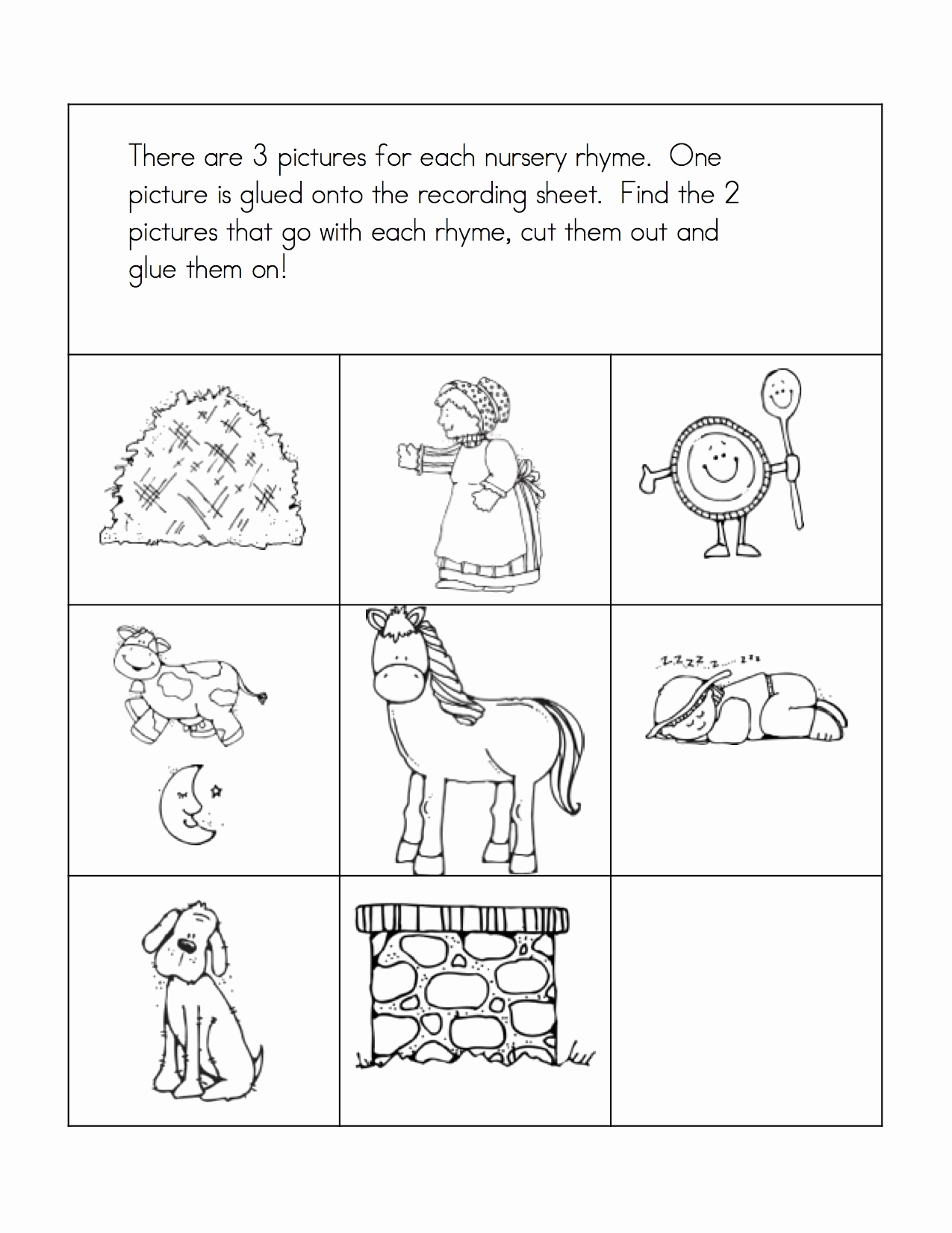 Fresh Rhyme Worksheets For Preschool 19