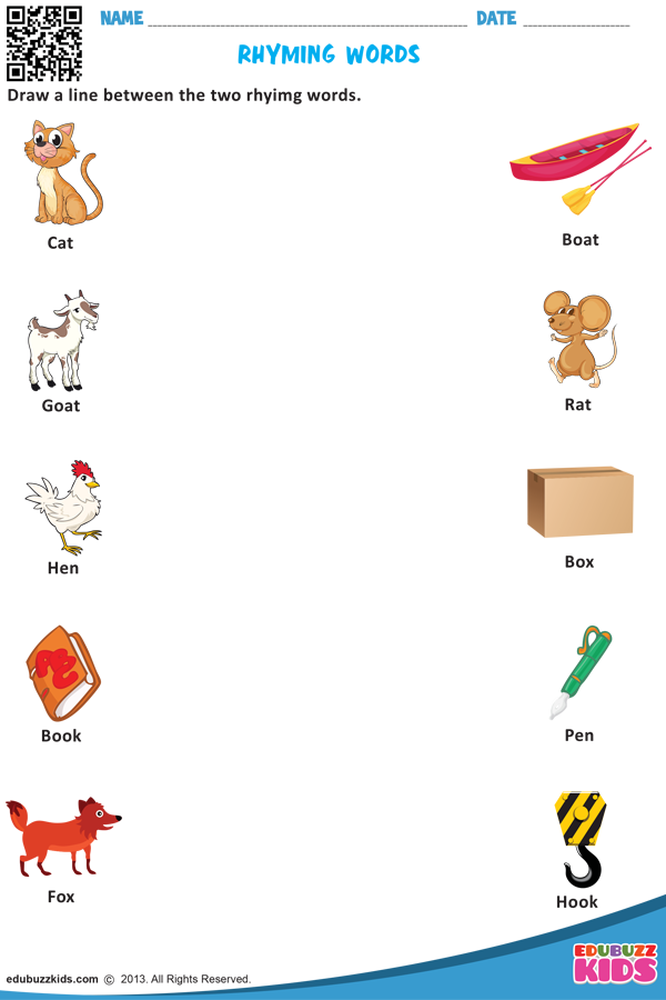 Fresh Rhyme Worksheets For Preschool 28