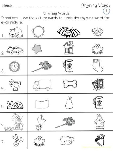 Fresh Rhyme Worksheets For Preschool 30