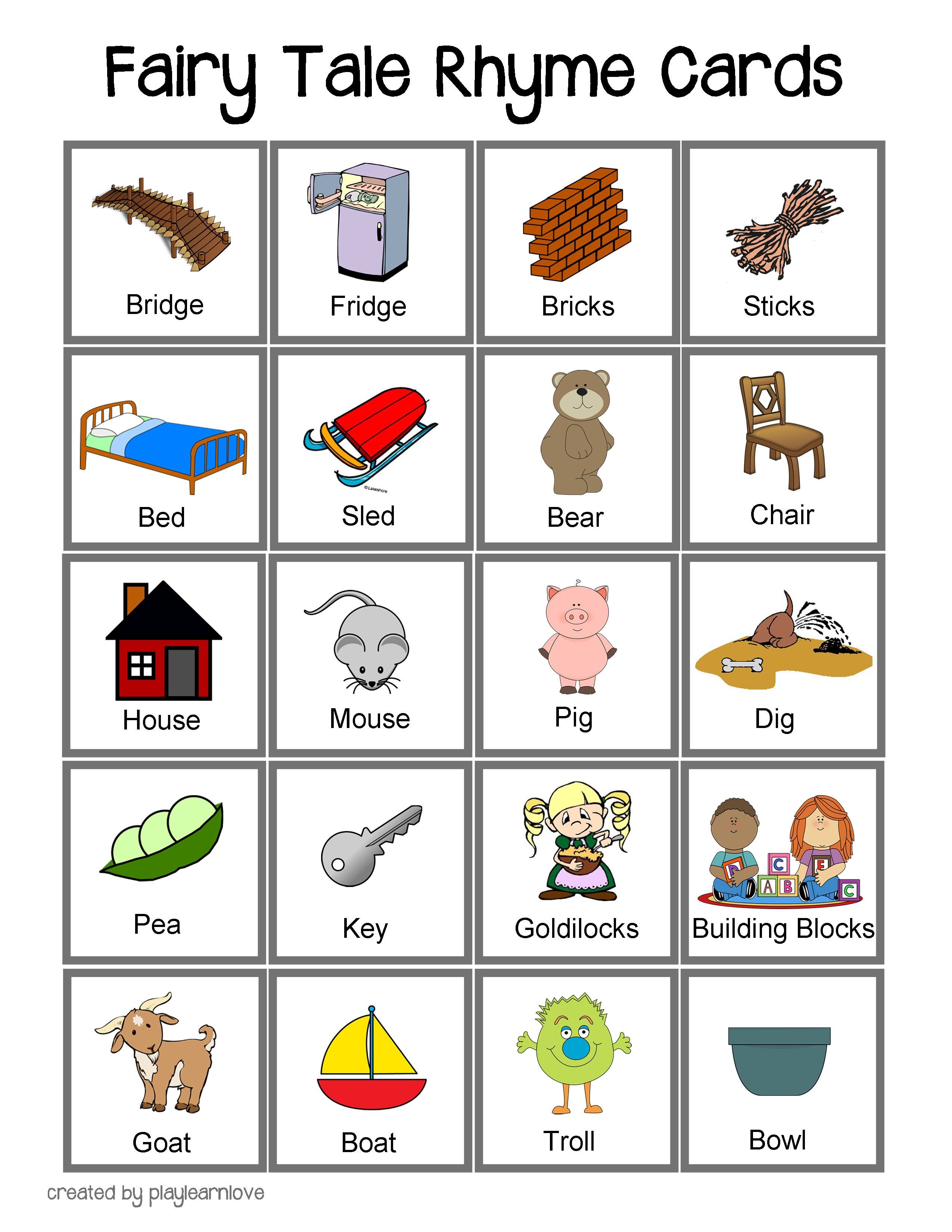 Fresh Rhyme Worksheets For Preschool 45
