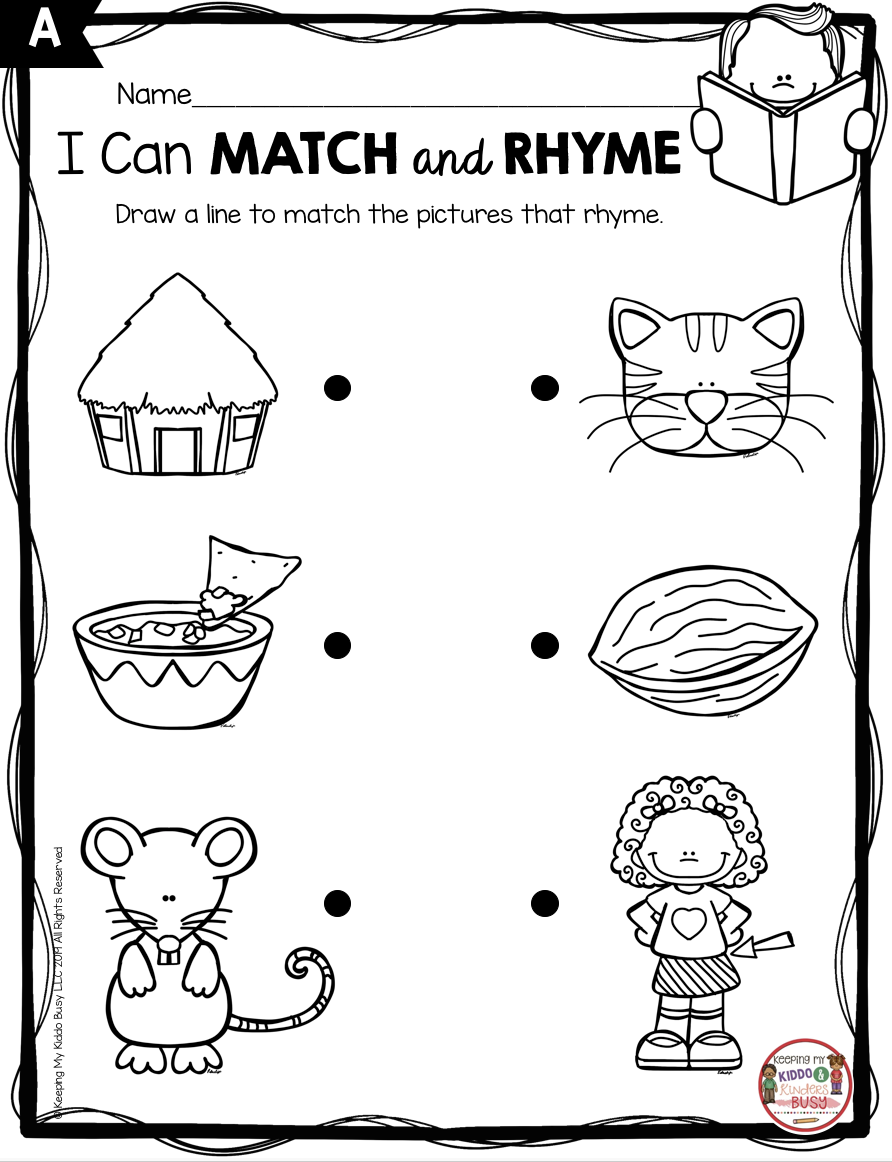 Fresh Rhyme Worksheets For Preschool 48