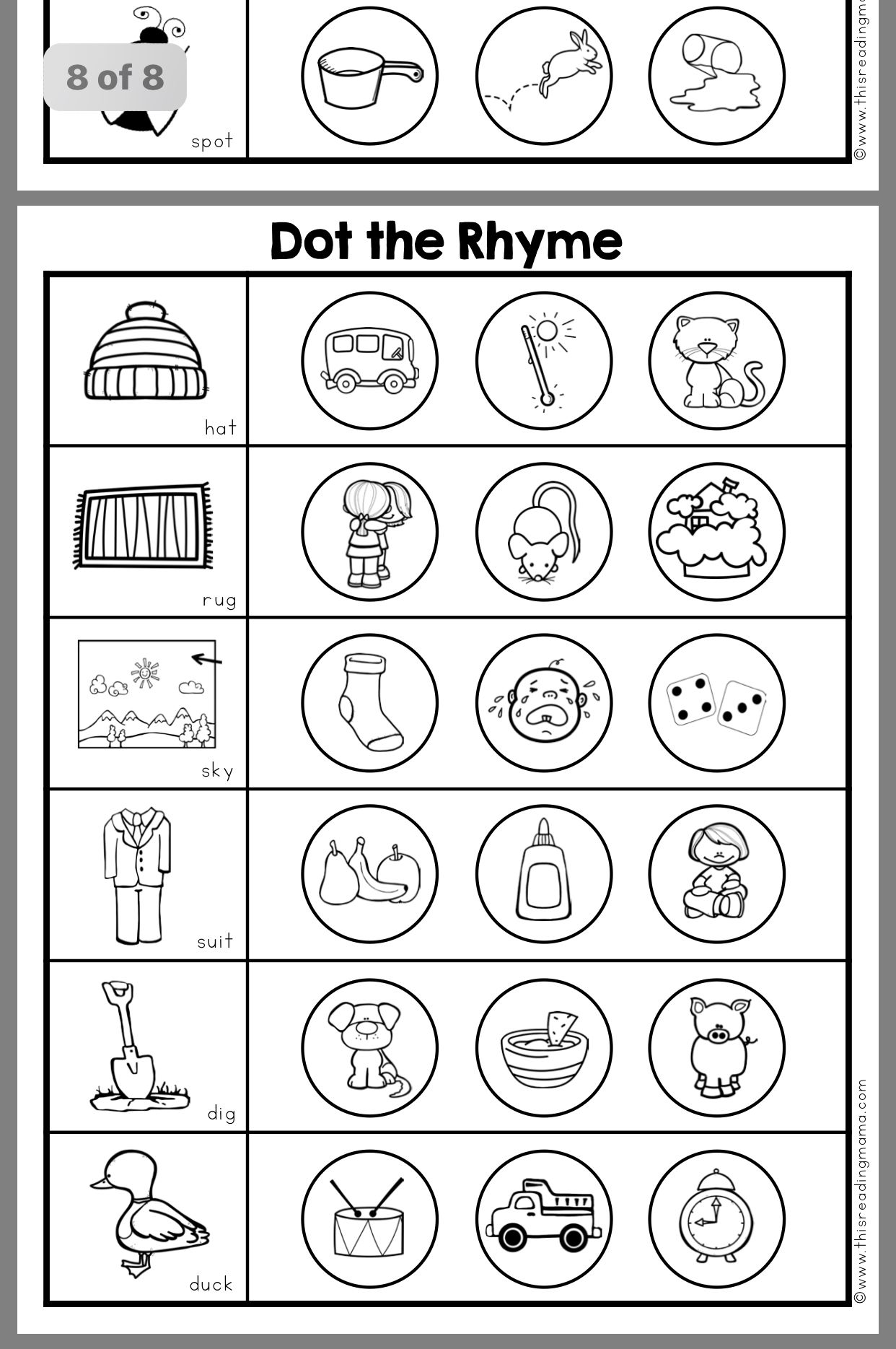 Fresh Rhyme Worksheets For Preschool 49