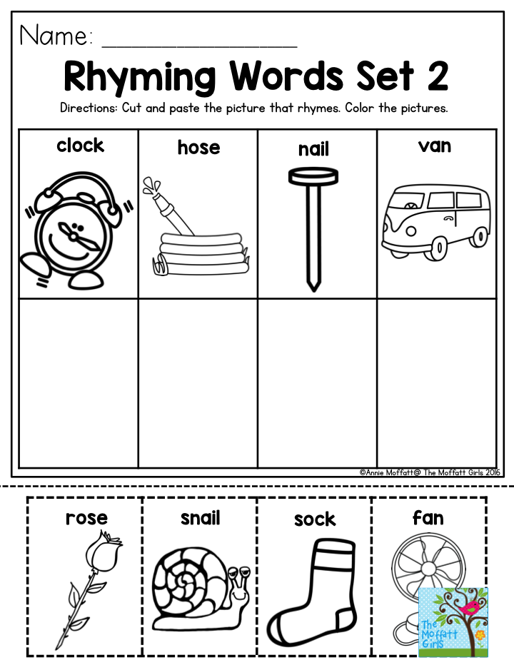 Fresh Rhyme Worksheets For Preschool 99
