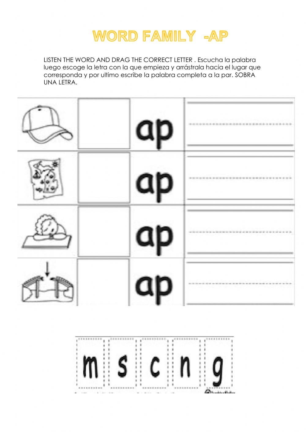 Printable 80+ Ap Word Family Worksheets 16