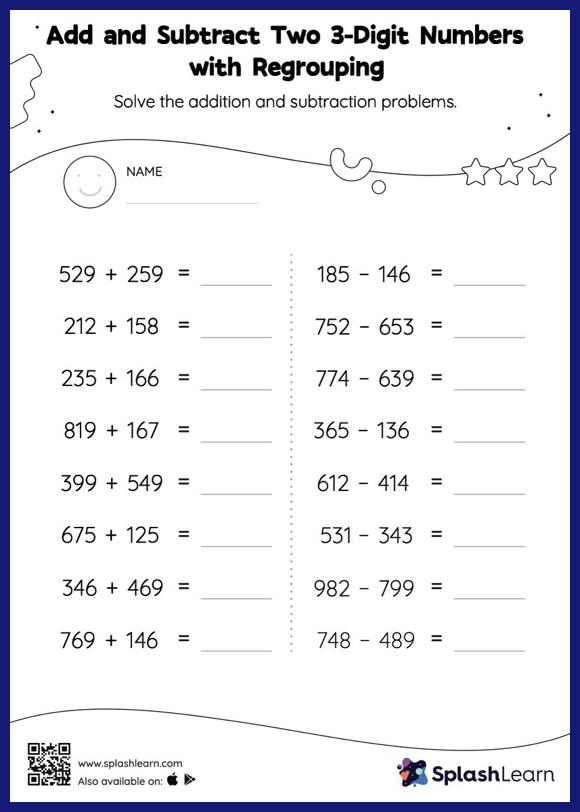 Printable Add And Subtraction Worksheet 19