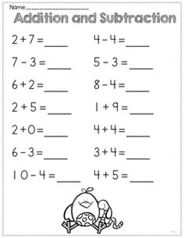 Printable Add And Subtraction Worksheet 30