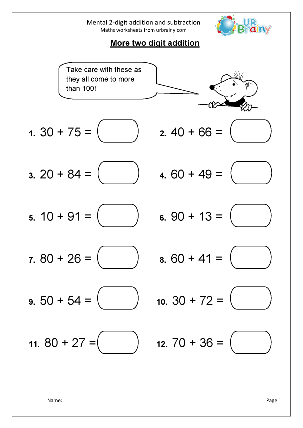Printable Add And Subtraction Worksheet 47