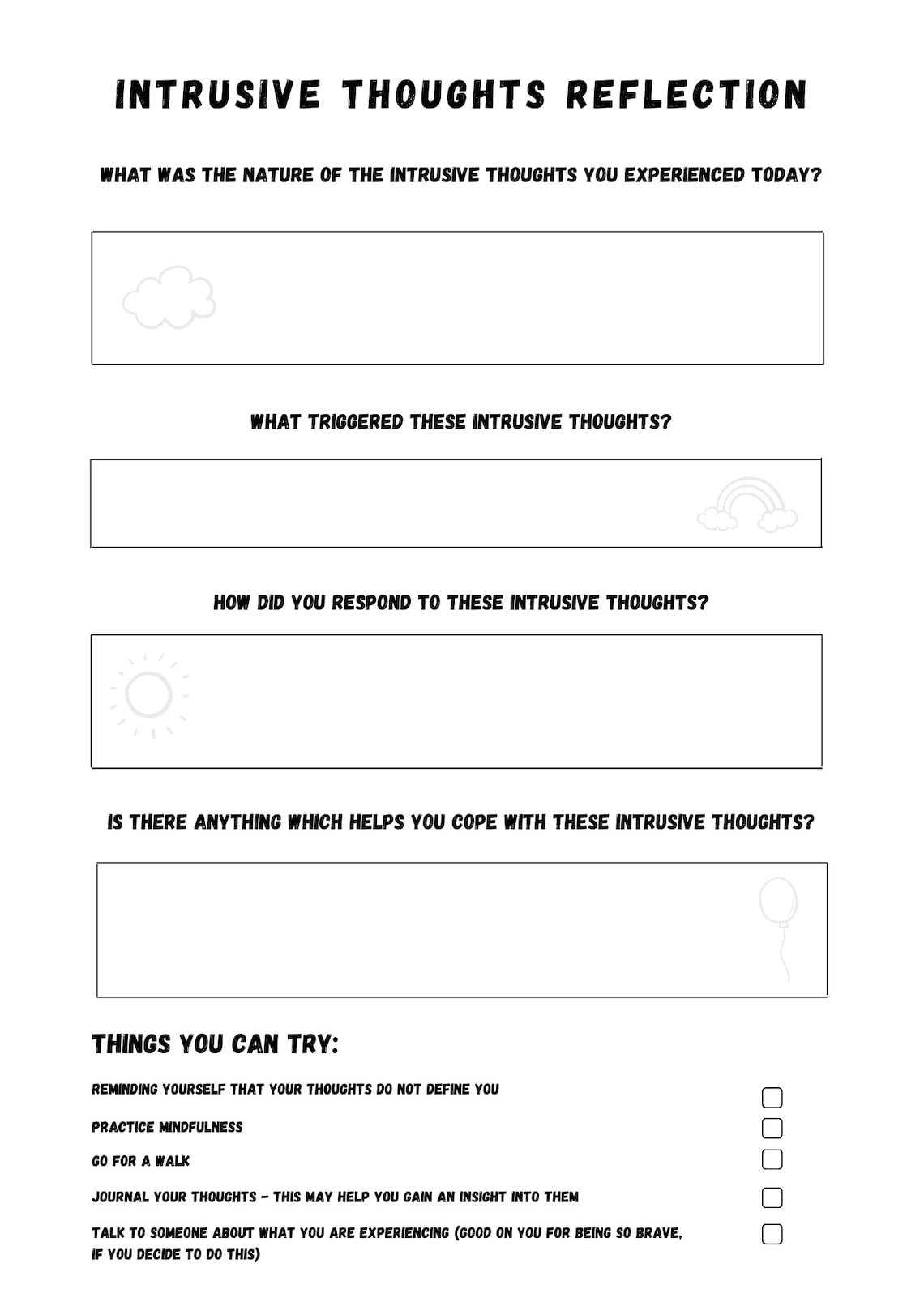 26 Challenging Anxious Thoughts Worksheet 24