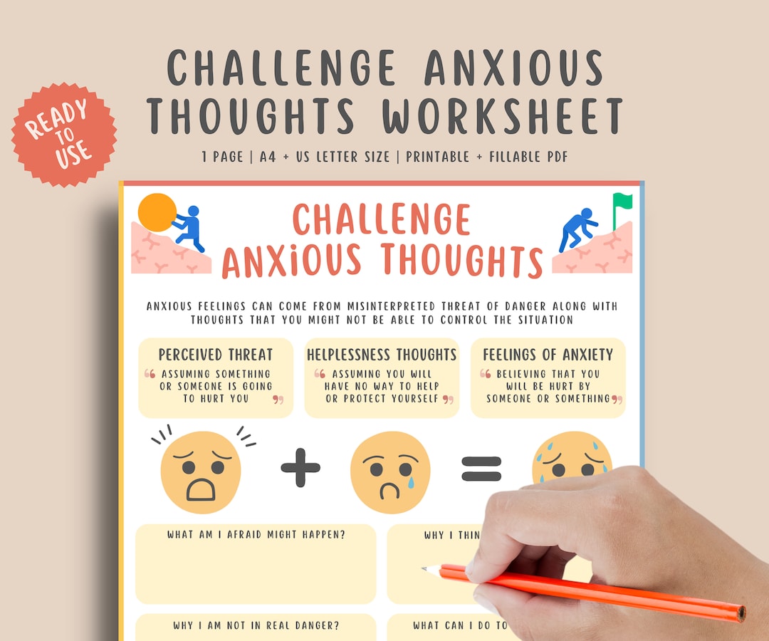 26 Challenging Anxious Thoughts Worksheet 3