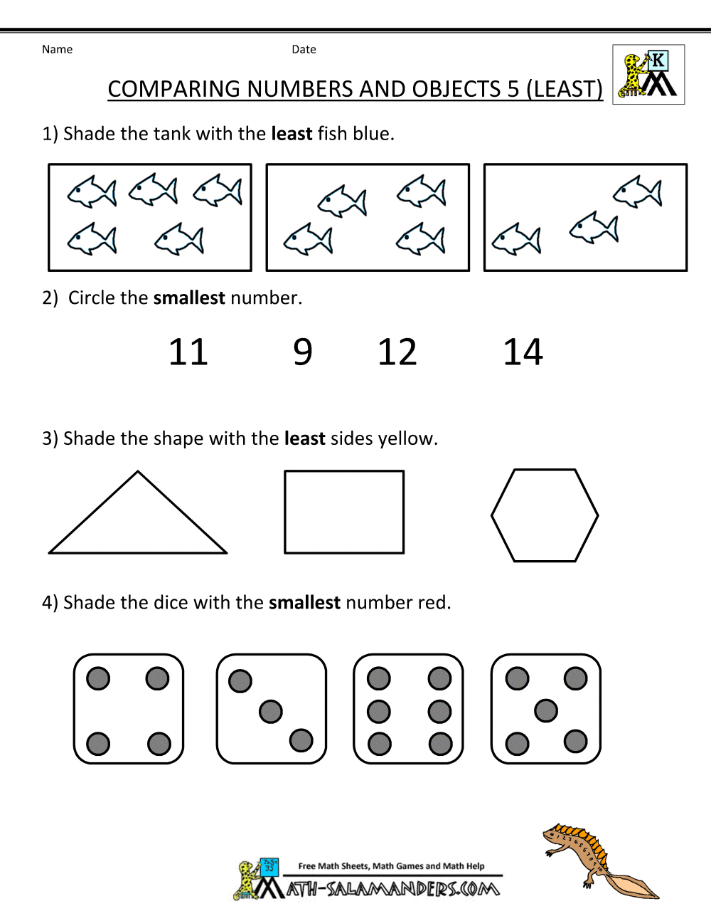 30 Math Kindergarten Worksheets Printable 15