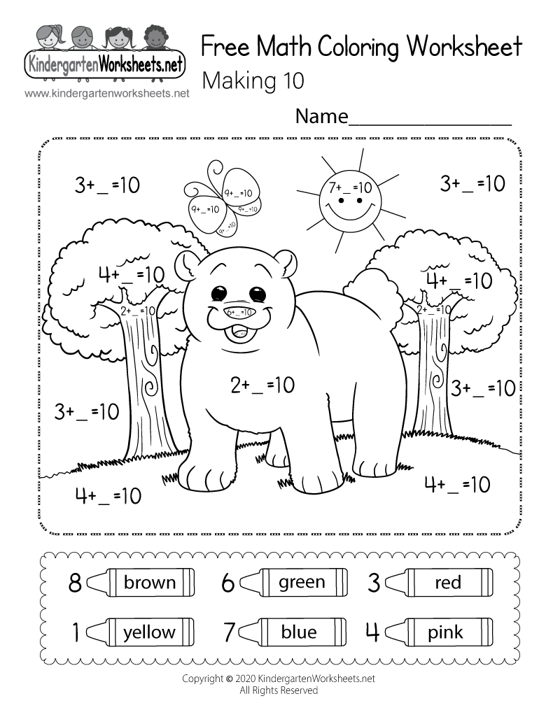 30 Math Kindergarten Worksheets Printable 18