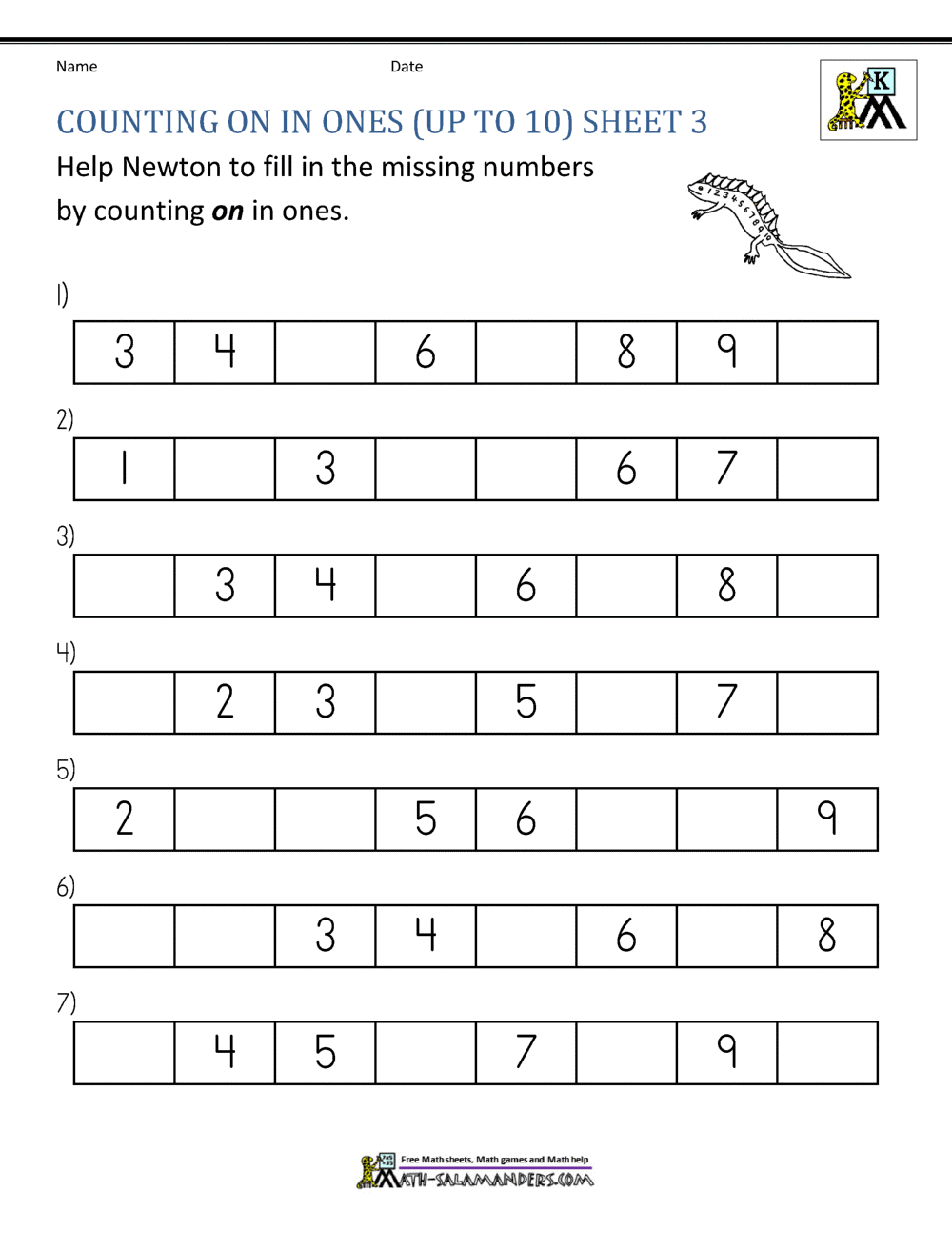 30 Math Kindergarten Worksheets Printable 30