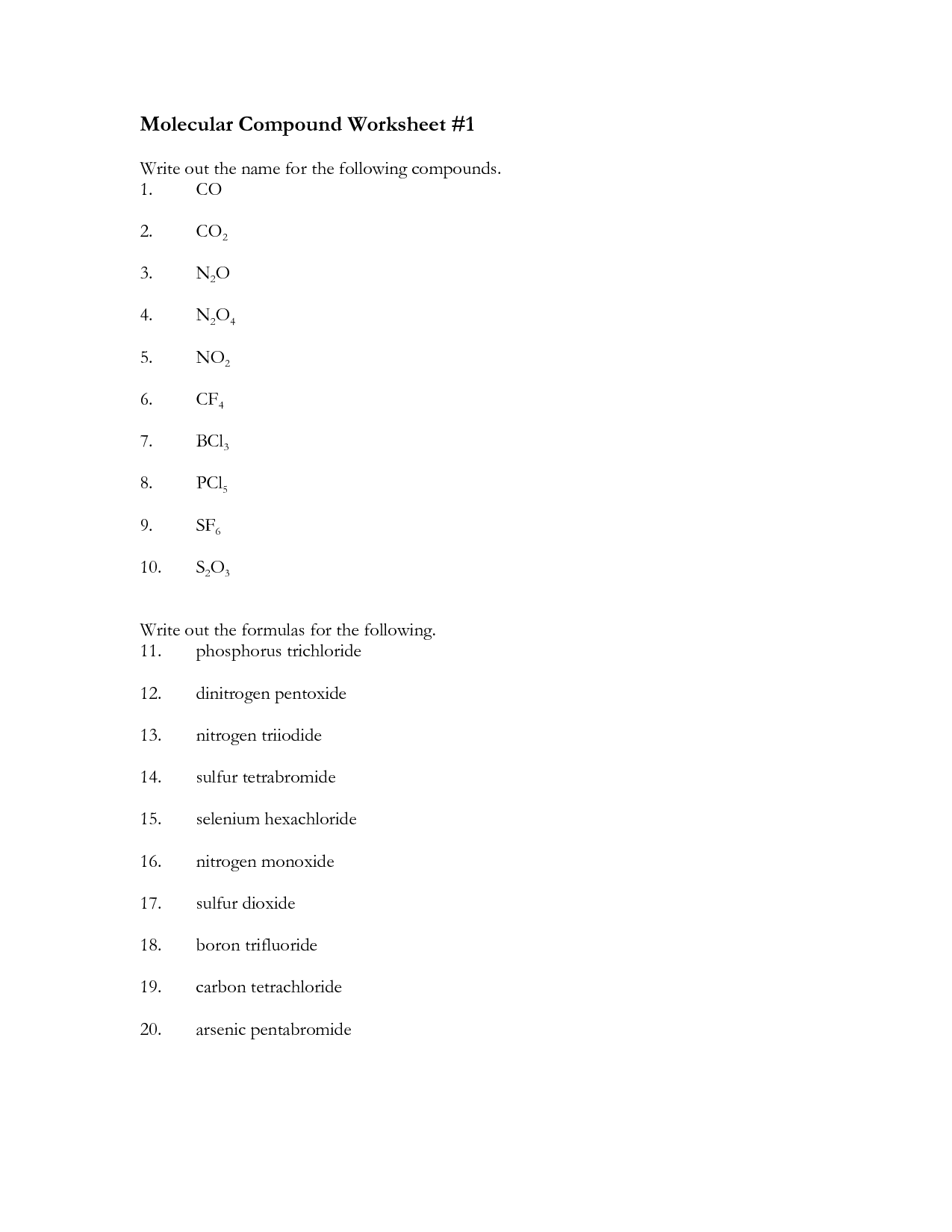 50 Molecular Geometry Worksheet Answers 46