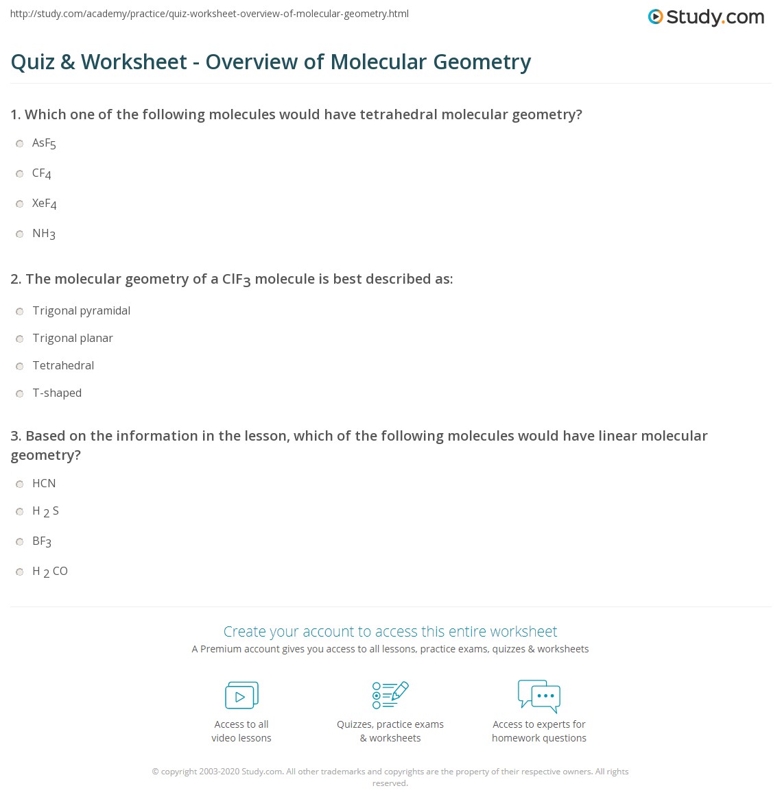 50 Molecular Geometry Worksheet Answers 9