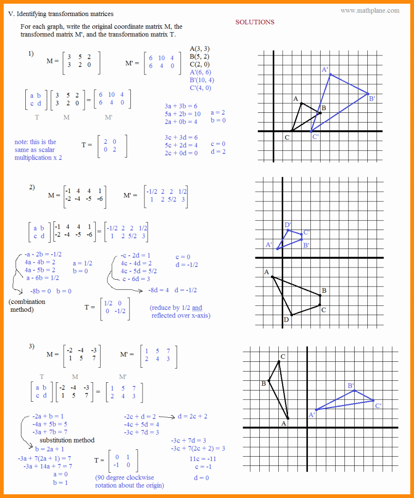 50 Transformations Geometry Worksheet Answers 10
