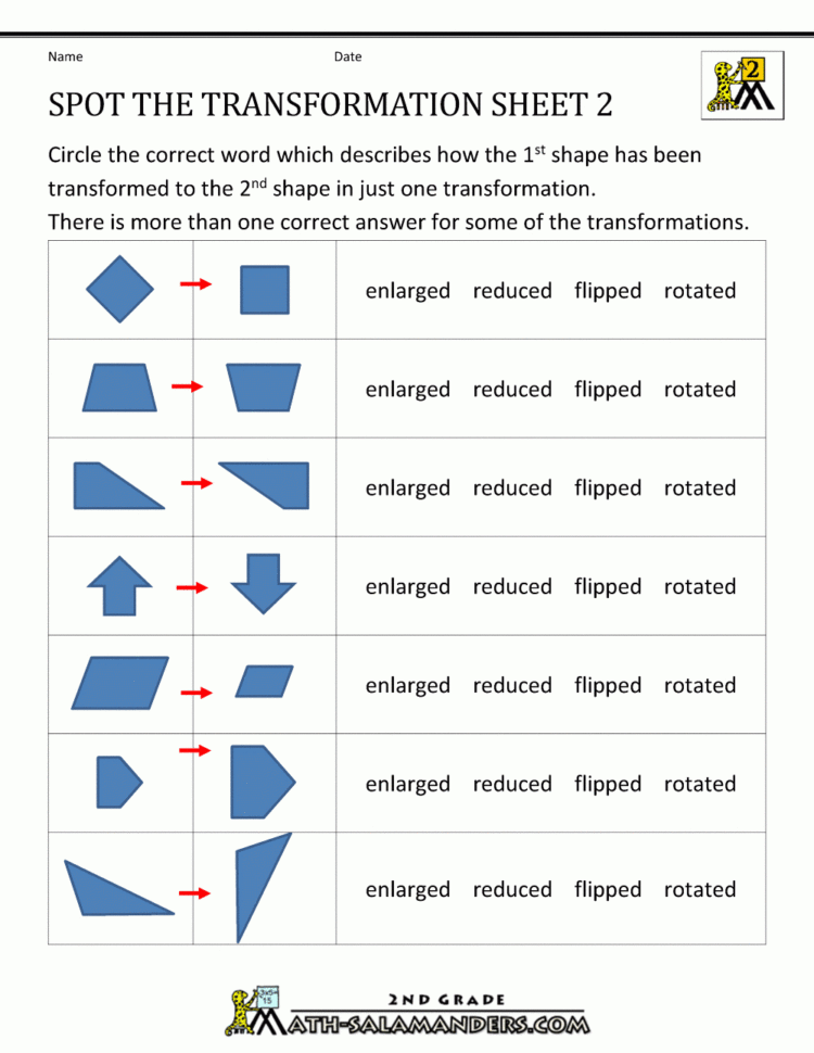 50 Transformations Geometry Worksheet Answers 12