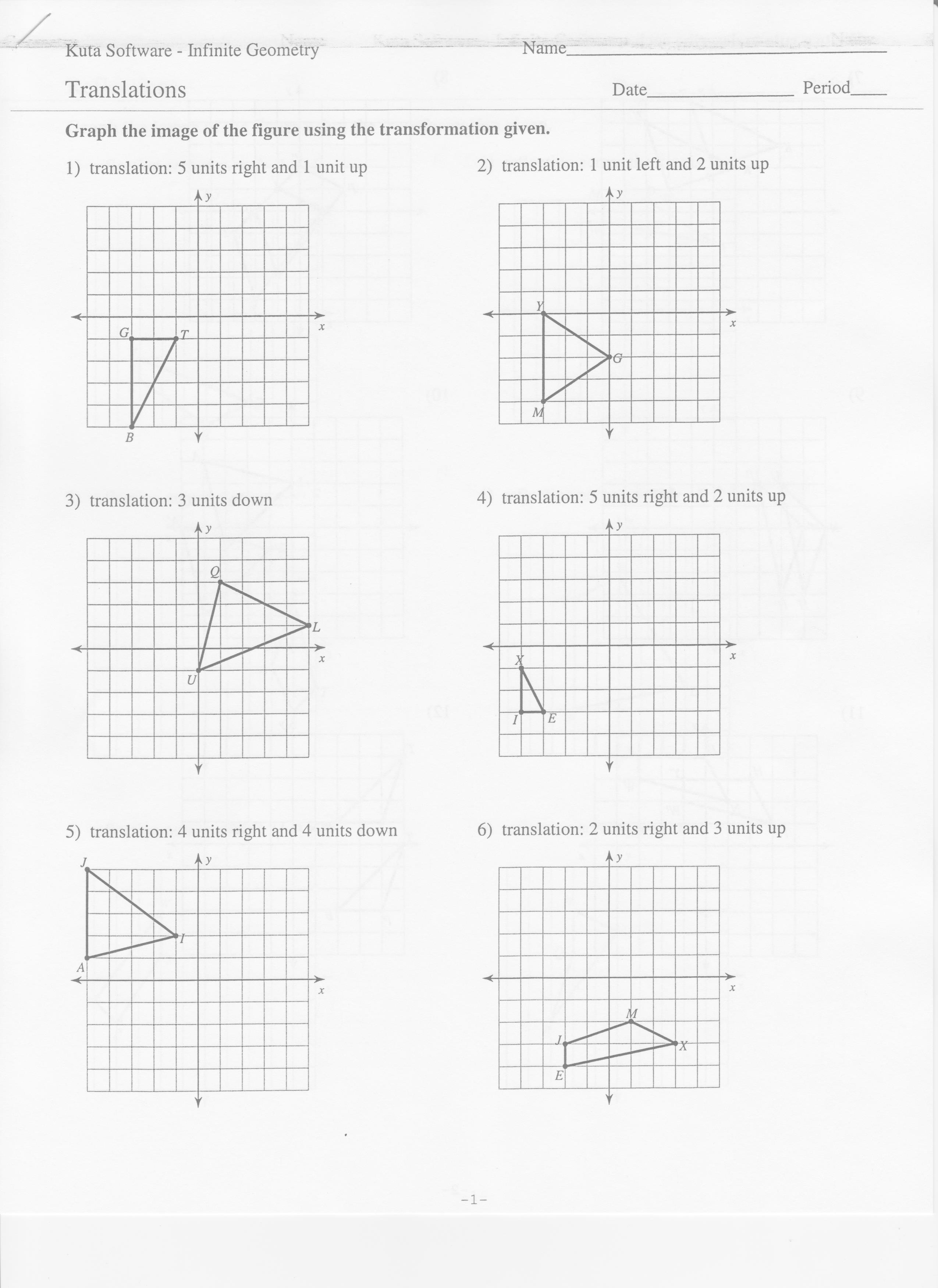 50 Transformations Geometry Worksheet Answers 19