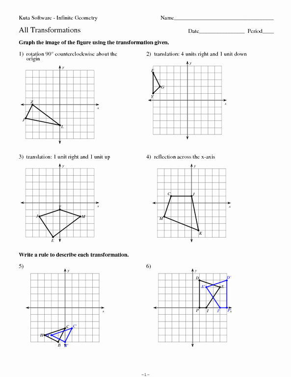 50 Transformations Geometry Worksheet Answers 22