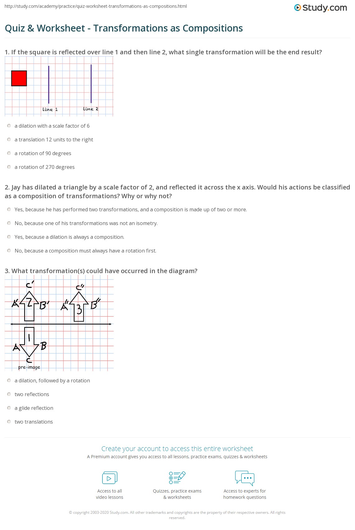 50 Transformations Geometry Worksheet Answers 32