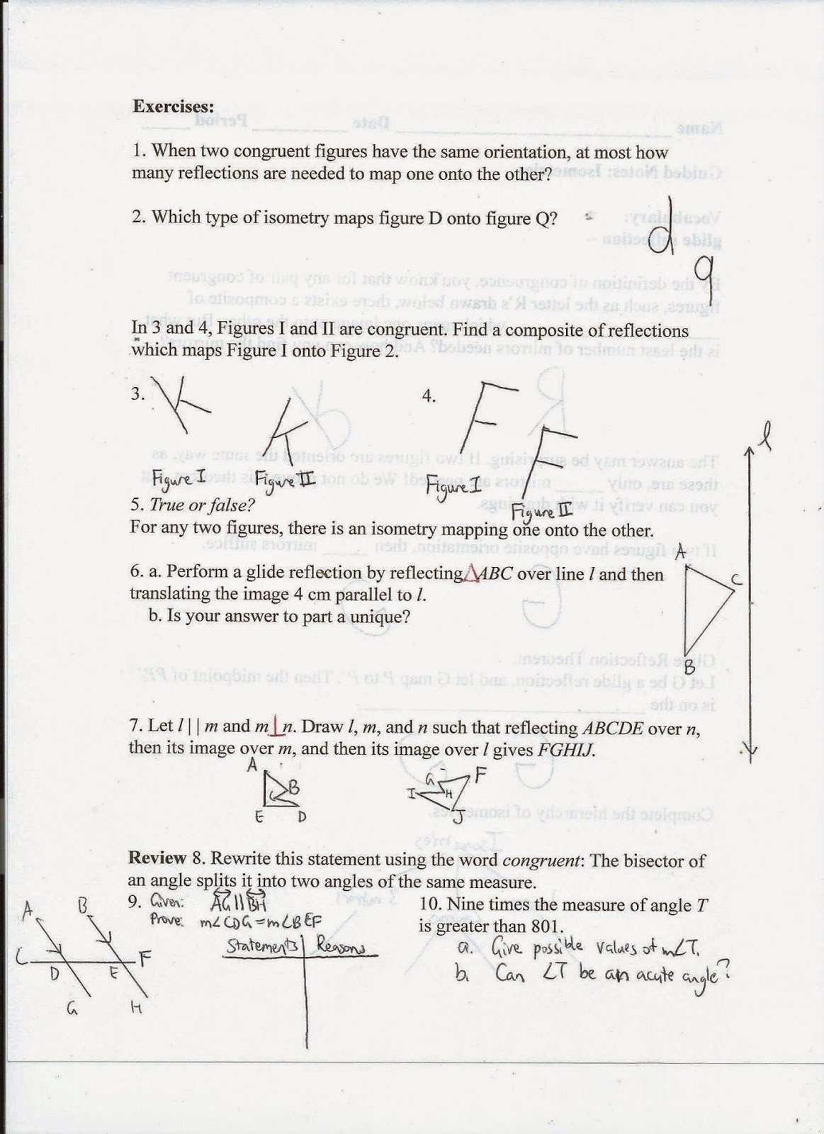 50 Transformations Geometry Worksheet Answers 47