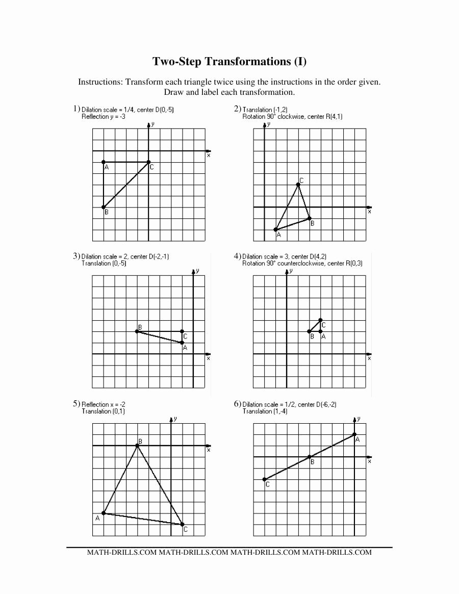 50 Transformations Geometry Worksheet Answers 48