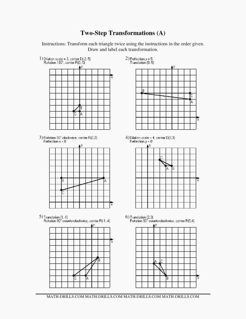 50 Transformations Geometry Worksheet Answers 50
