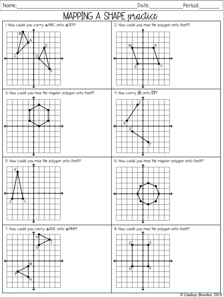 50 Transformations Geometry Worksheet Answers 58